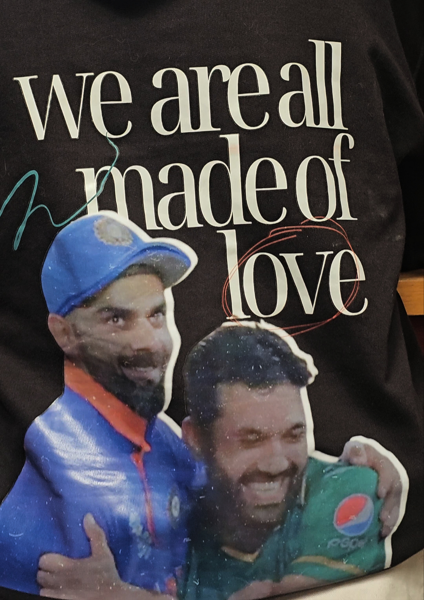 we are all made of love hoodie ft. virat kohli & mohammad rizwan